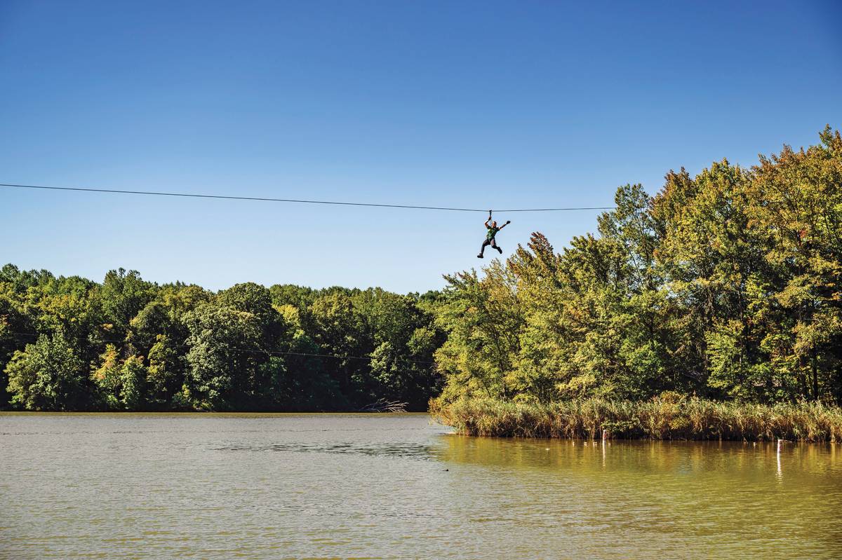 outdoor ziplining