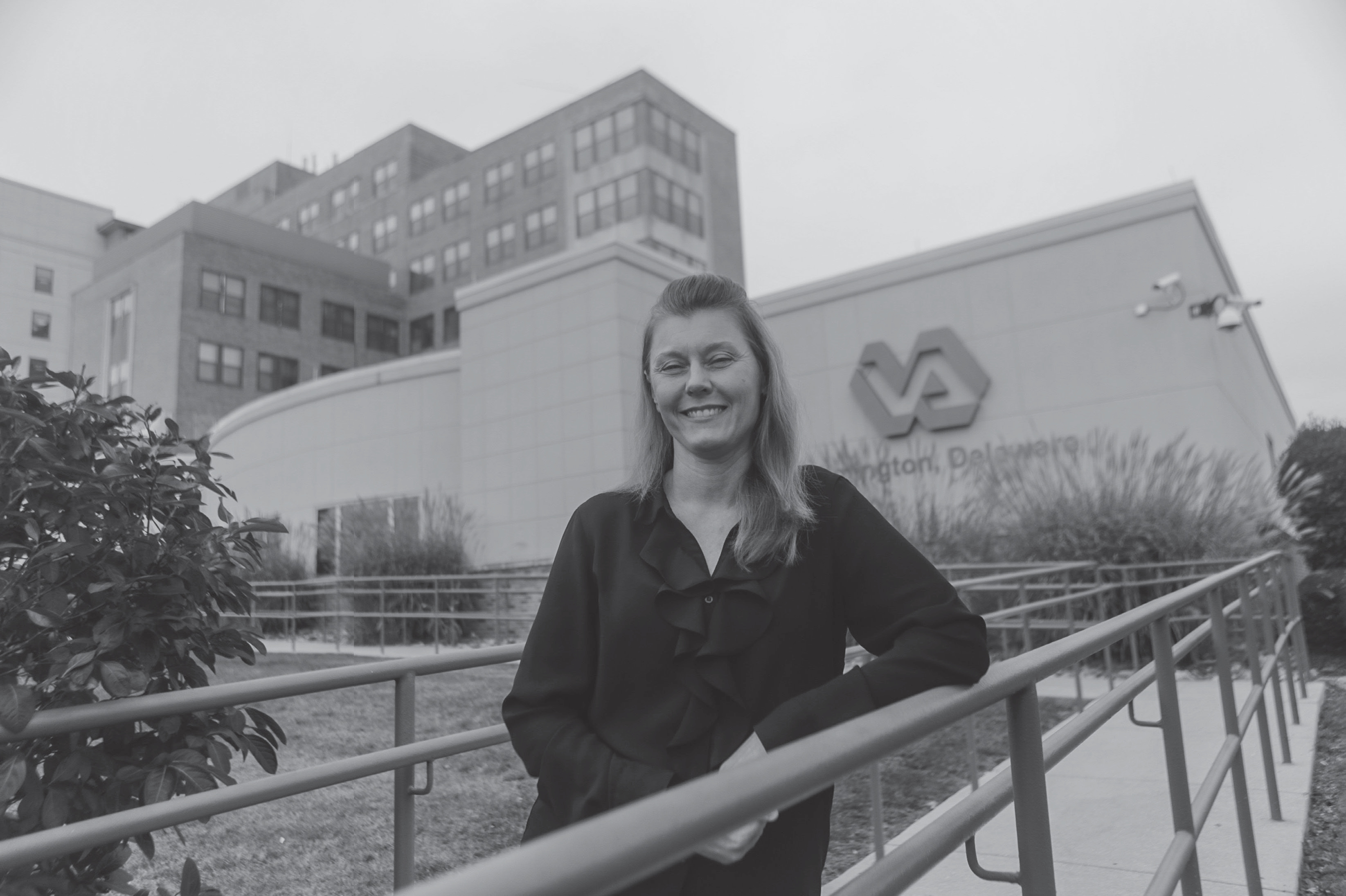 Air Force veteran Valerie Harwood was stationed at Dover Air Force Base. She used the GI Bill to earn her bachelor‘s degree in journalism. She now works as the public affairs officer for the Wilmington VA Medical Center.